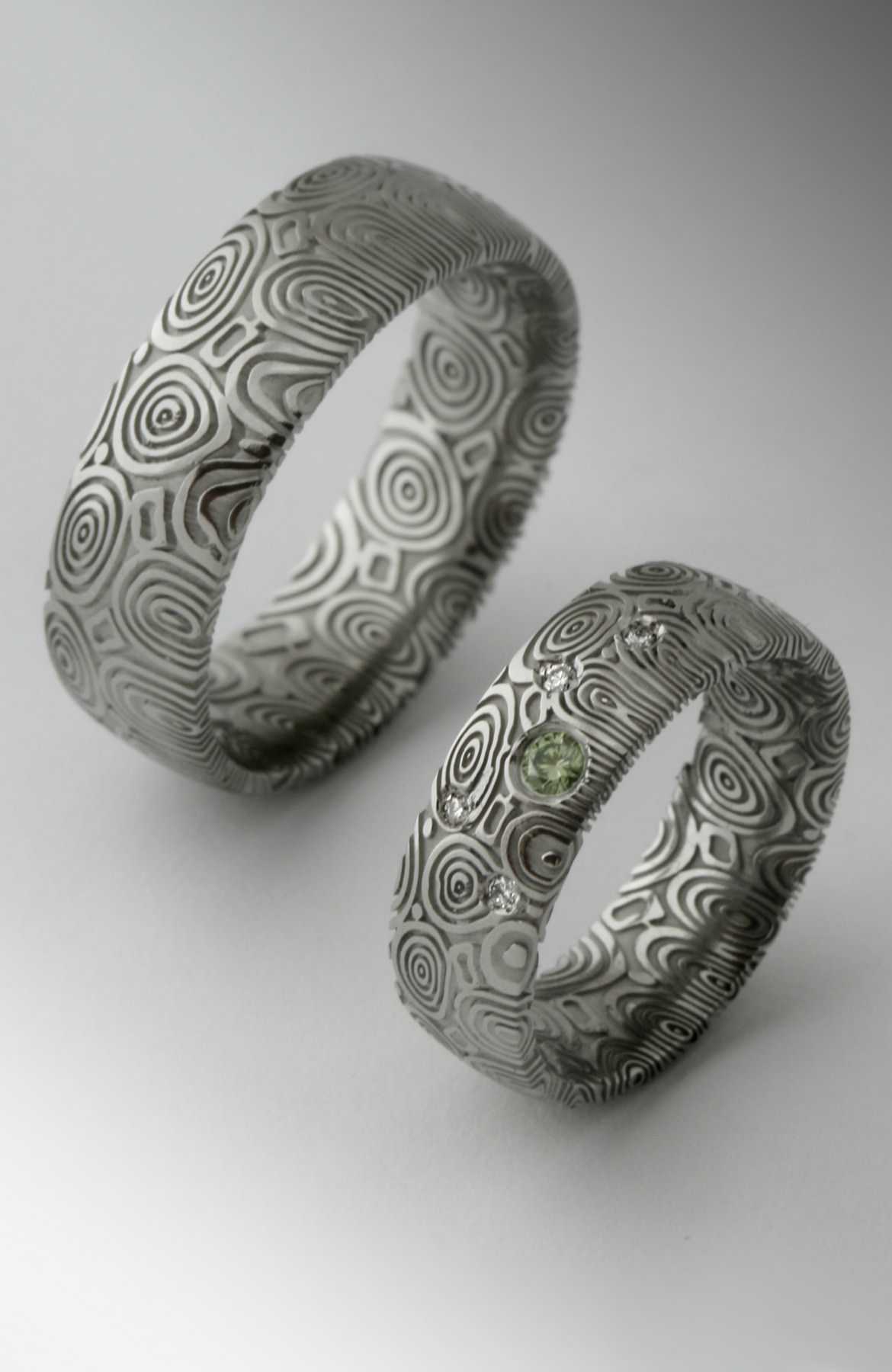Damaszkolt acél - Zsendovics Karikagyűrűk